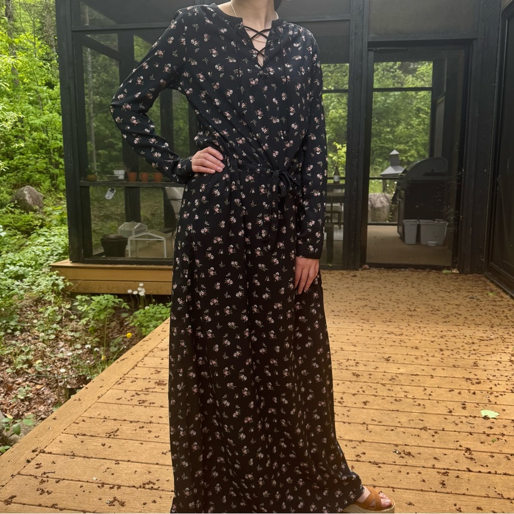Maison Scotch - Scotch & Soda Boudoir Floral Maxi Dress, long sleeves- 2 - Picture 4 of 15